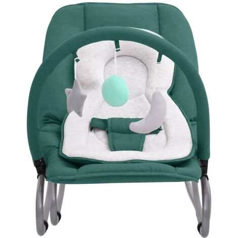 Chaise longue，Bain de soleil，Transat pour bébé Vert Acier CFW68503