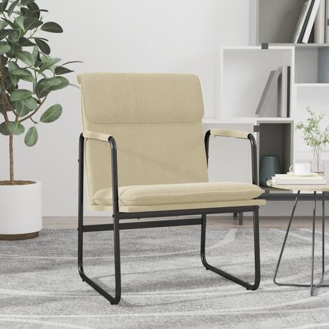 Chaise longue,Fauteuil de Bain de jardin Transat relax Crème 55x64x80 cm Tissu GF99148