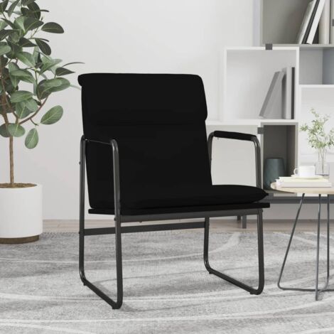 Chaise longue,Fauteuil de Bain de jardin Transat relax Noir 55x64x80 cm Similicuir GF93828