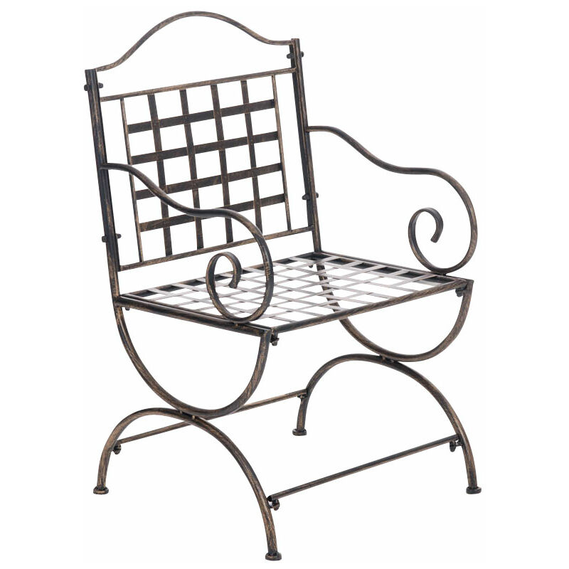 Chaise de fer de terrasse avec des marques confortables et des reproches de pied dans différentes couleurs colore : Bronze
