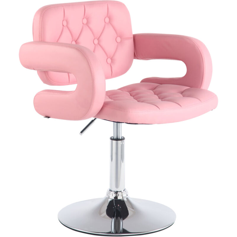 CLP - Tabouret pivotant avec accoudoirs et siège réglable de différentes couleurs comme colore : rose
