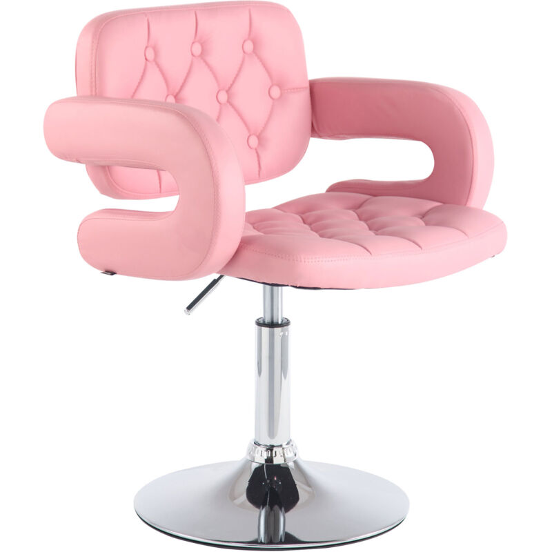 CLP – Chaise lounge similicuir avec piètement en métal chromé – Hauteur réglable 76-92 cm – Dossier rembourré pour confort prolongé