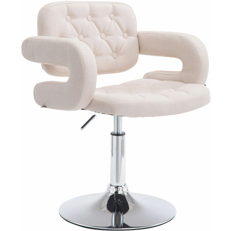 Chaise de salon pivotant en chaise rembourrée en fauteuil réglable en tissu diverses couleurs Couleur : Beige
