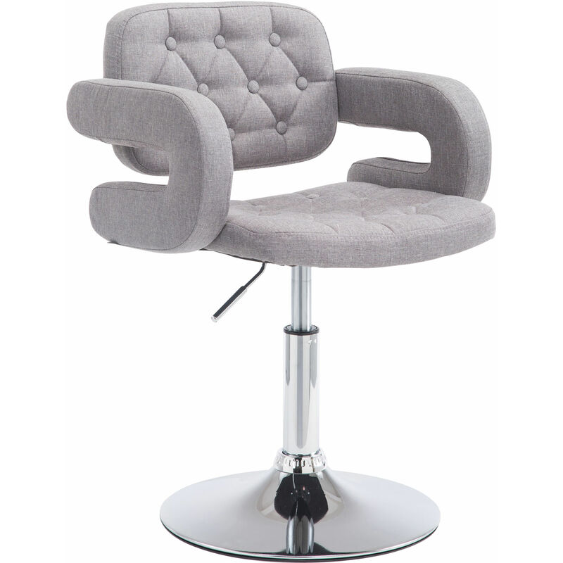 Chaise de salon pivotant en chaise rembourrée en fauteuil réglable en tissu diverses couleurs Couleur : Gris