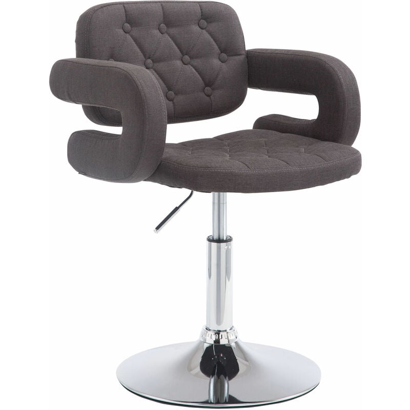 Chaise de salon pivotant en chaise rembourrée en fauteuil réglable en tissu diverses couleurs Couleur : Gris foncé