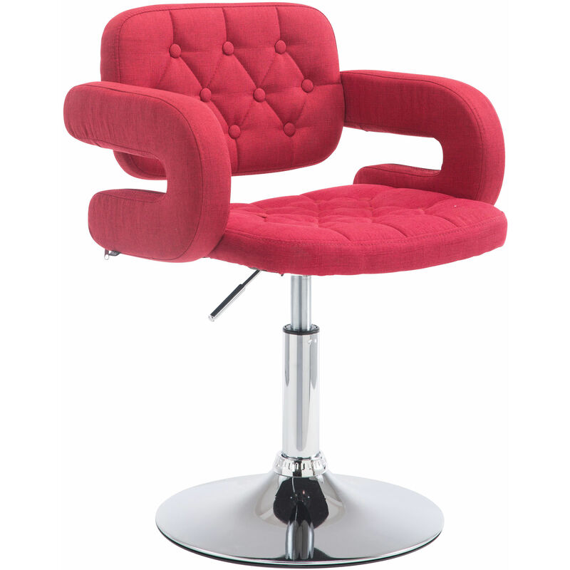 Chaise de salon pivotant en chaise rembourrée en fauteuil réglable en tissu diverses couleurs Couleur : Rouge