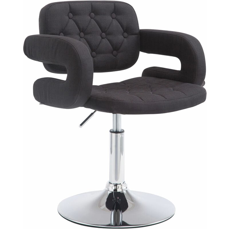 Chaise de salon pivotant en chaise rembourrée en fauteuil réglable en tissu diverses couleurs Couleur : Noir