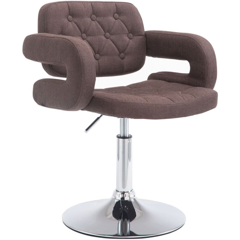 Chaise de salon pivotant en chaise rembourrée en fauteuil réglable en tissu diverses couleurs Couleur : marron