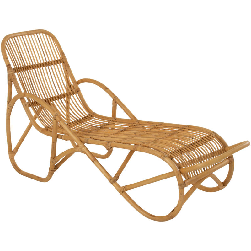 Bain de soleil en rotin Naturel 174x60x93 cm