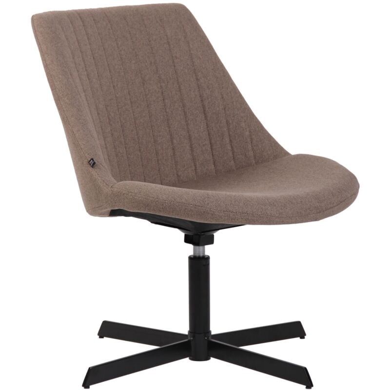 Chaise lounge Granby en Tissu avec Pied en métal Taupe