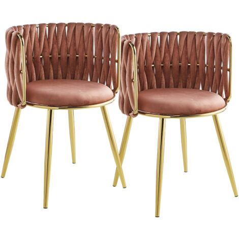 Chaise Melly 125 lot de 2 - Rose poudreux
