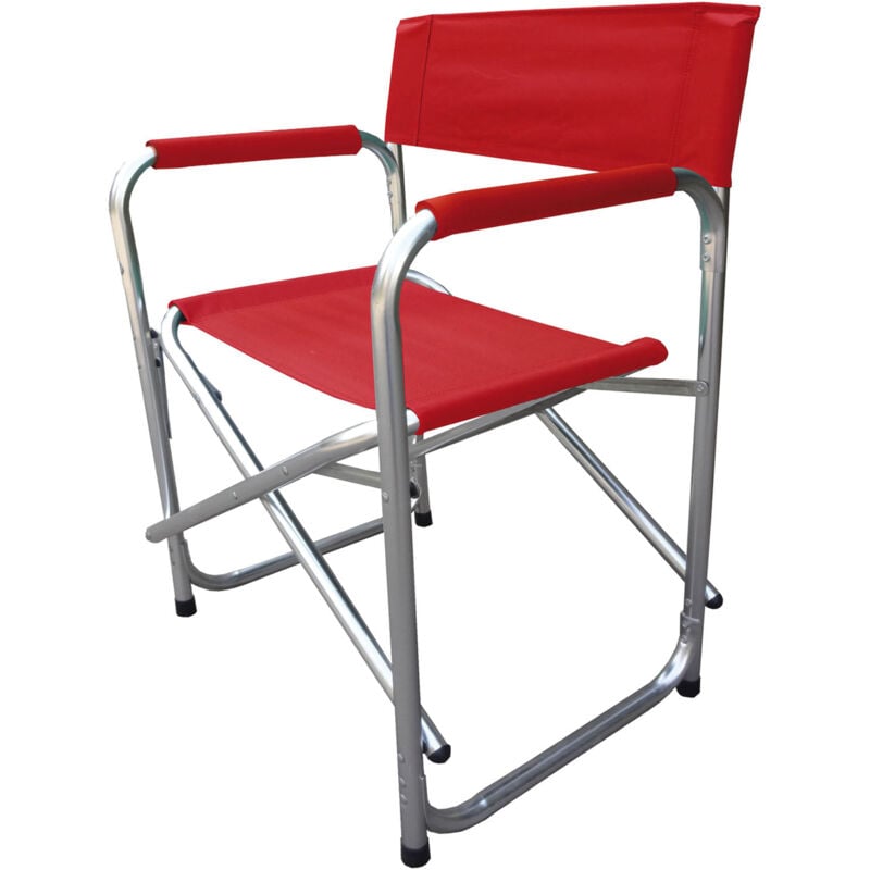 Garden Deluxe Collection - Direction de la chaise de camping en aluminium et en polyester d'Oxford Red - Red