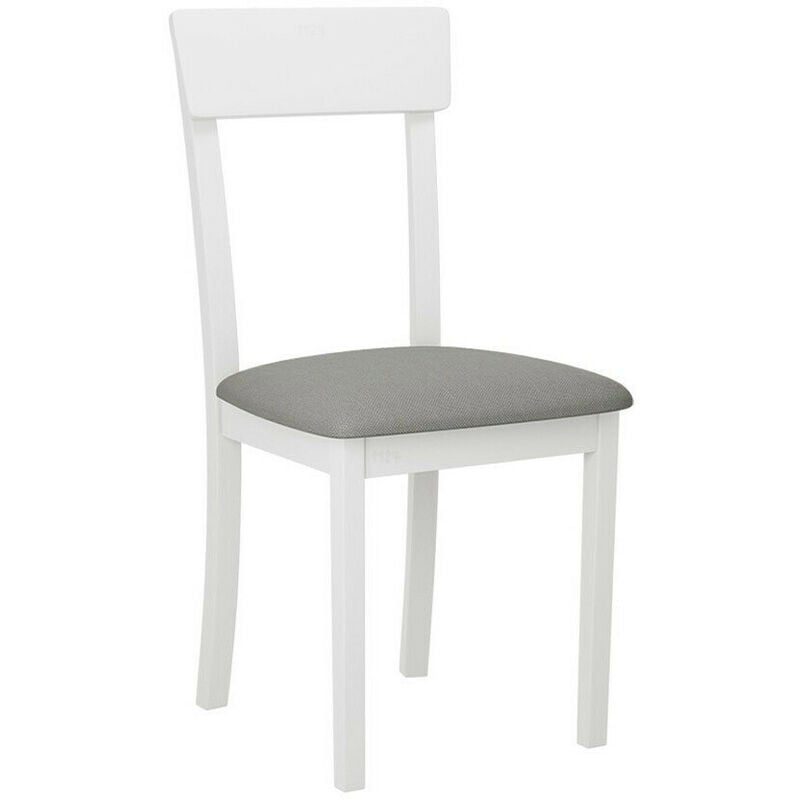 Mobilier1 - Chaise Victorville 352, Blanc, 86x43x47cm, Tapisserie, En bois, Bois