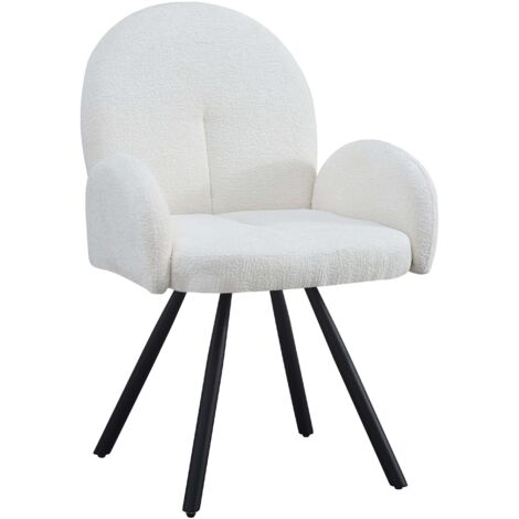 Chaise MIMI avec Accoudoirs Métal Noir 62x63x92 cm
