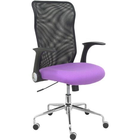 Chaise Minaya dossier en maille noire siège lilas bali