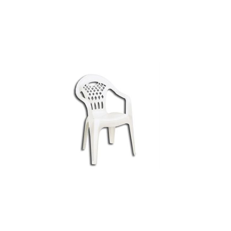 Cancun Beach Chaise Monobloc Dossier Haut Blanc 43027