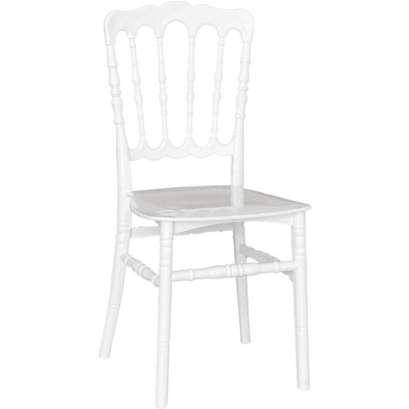 Okaffarefatto - Chaise Napoléon en plastique modèle renforcé blanc