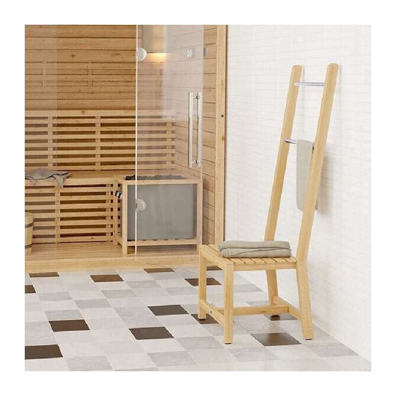 

Silla Nila con toallero en roble natural