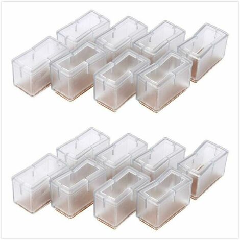 Chaise Pieds Protecteur Protège jambes de chaise Embouts Chaise Casquettes Pieds rectangulaires en silicone pour Pieds De Meubles