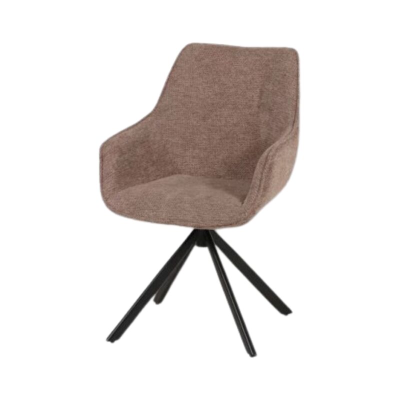 Chaise pivotante 360° beige pieds métal