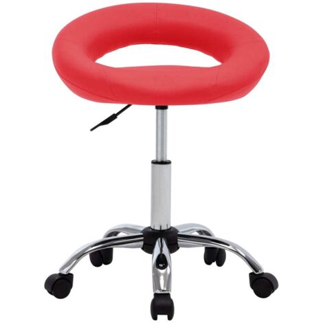 Chaise pivotante à manger  Chaise de cuisine Rouge Similicuir