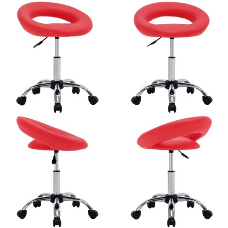 Chaise pivotante à manger Rouge Similicuir - Chaises De Salle À Manger - Chaise Pivotante - Chaise Moderne - Chaise Confortable - Chaise Rouge - Home & Living