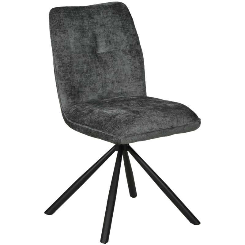 Chaise pivotante de salle à manger cortina / Gris foncé/