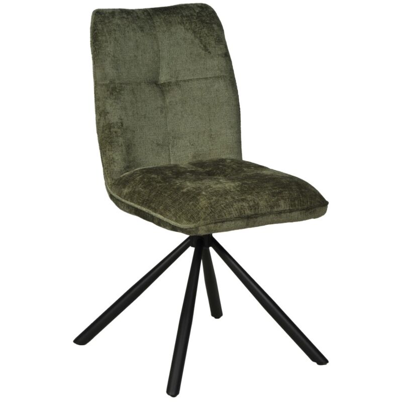 Chaise pivotante de salle à manger cortina / Vert/