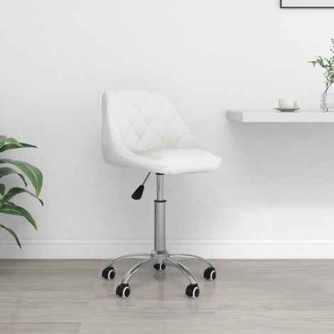 Chaise pivotante de bureau, Fauteuil de bureau Ergonomique Blanc Similicuir WFE729213 DESIGN IN