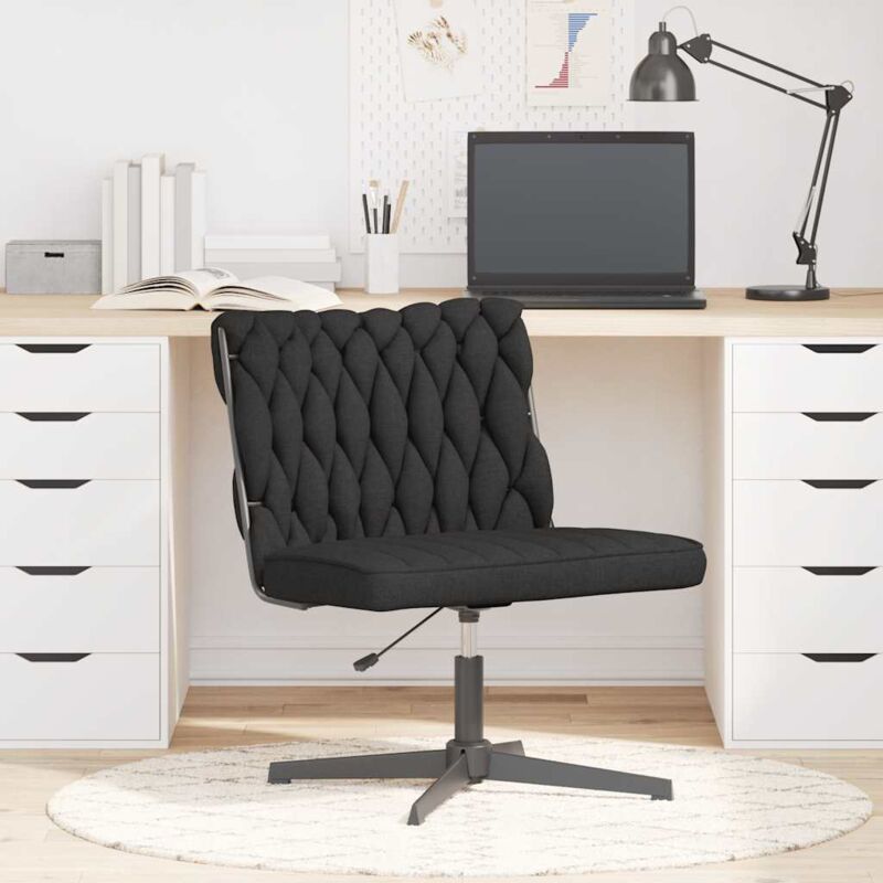 Chaise pivotante de bureau Noir Tissu Vidaxl
