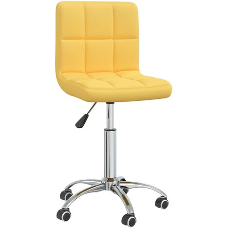 Chaise pivotante de bureau Jaune moutarde Tissu