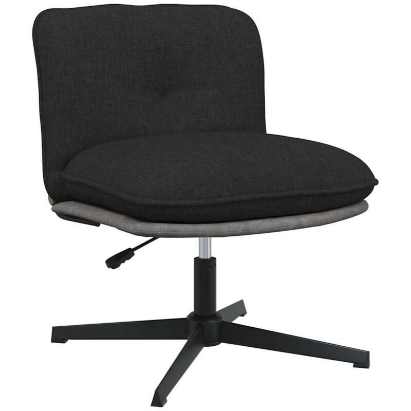 Chaise pivotante de bureau Noir Tissu - Vidaxl
