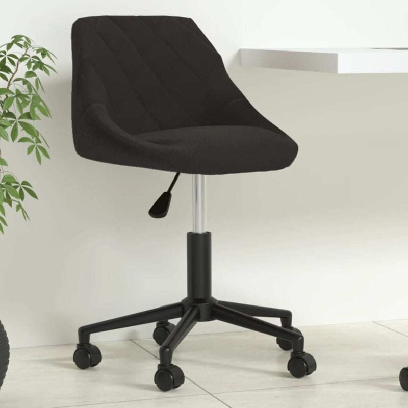 Chaise pivotante de bureau Noir Velours Vidaxl