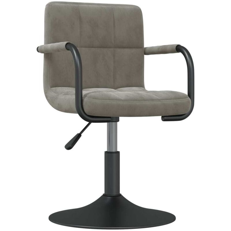Vidaxl - Tabouret de bar Gris clair Velours
