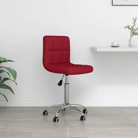 Chaise pivotante de bureau Rouge bordeaux Tissu