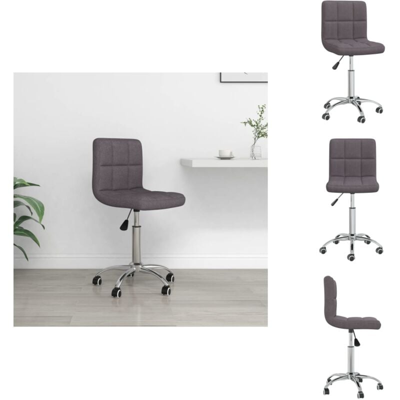 Chaise pivotante de bureau Taupe Tissu - Chaise De Bureau - Chaises De Bureau - Chaise Pivotante - Chaises Pivotantes