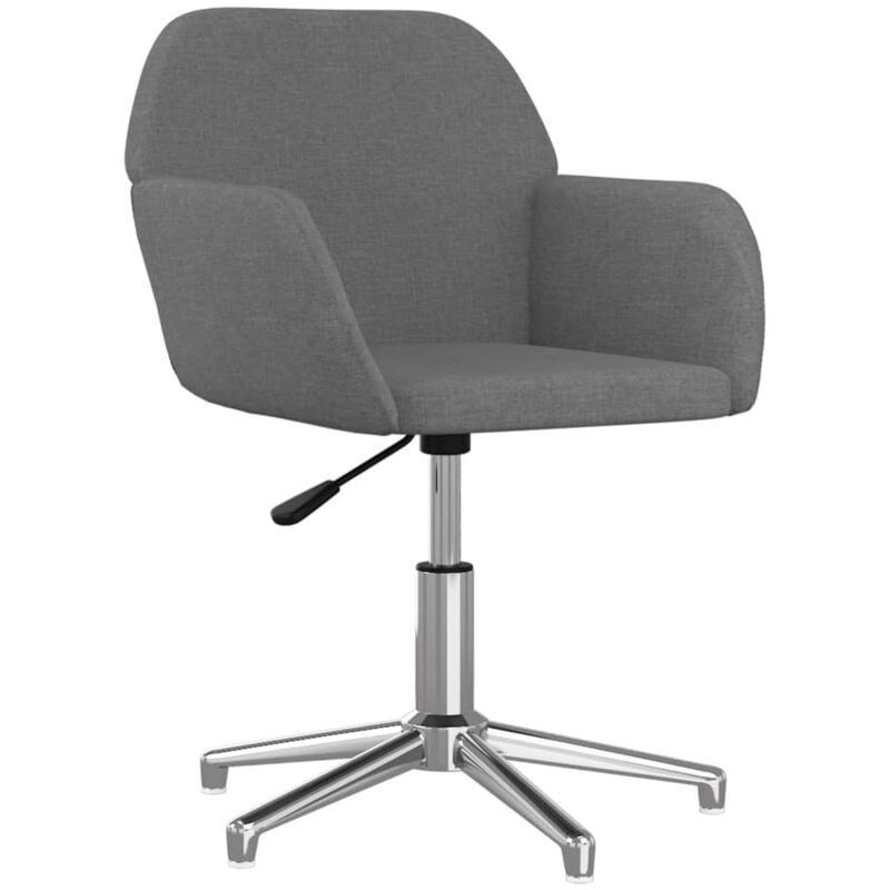 Chaise pivotante de bureau Gris clair Tissu vidaXL