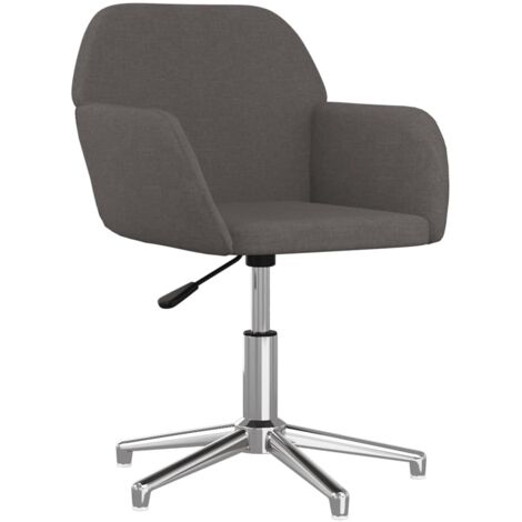 Chaise pivotante de bureau,Fauteuil de bureau, Chaise Gaming Gris foncé Tissu CFW78950