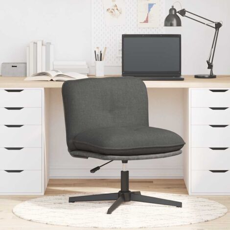 Chaise pivotante de bureau，Fauteuil de bureau, Chaise Gaming Gris foncé Tissu CFW88420