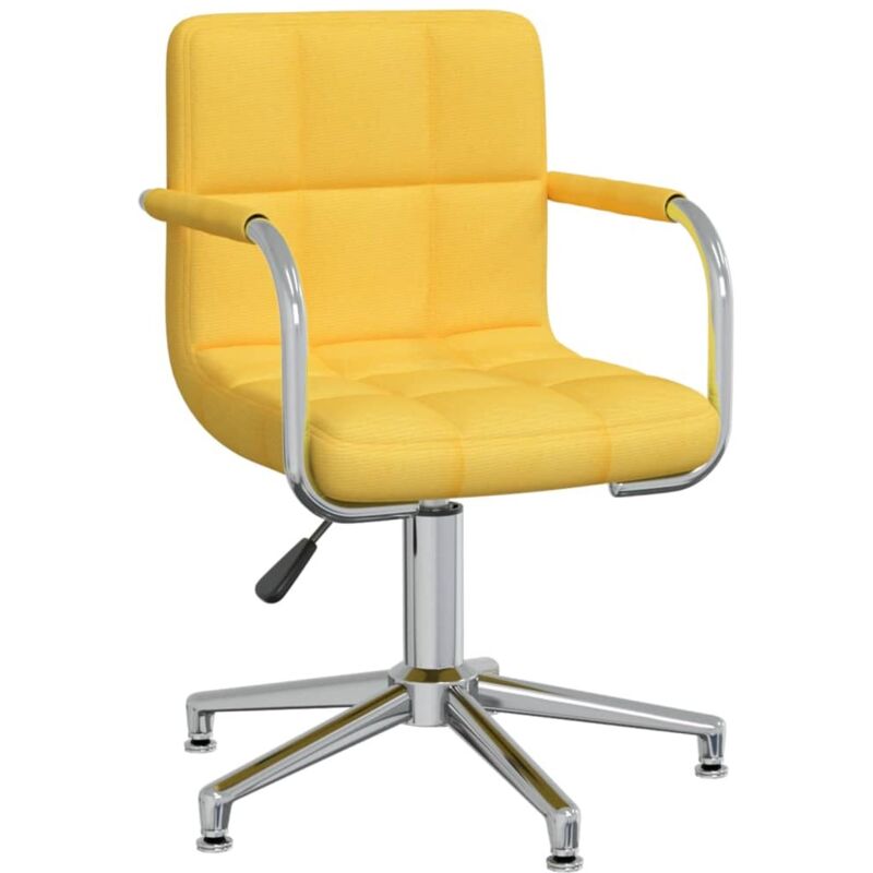 Chaise pivotante de bureau，Fauteuil de bureau, Chaise Gaming Jaune moutarde Tissu CFW43090
