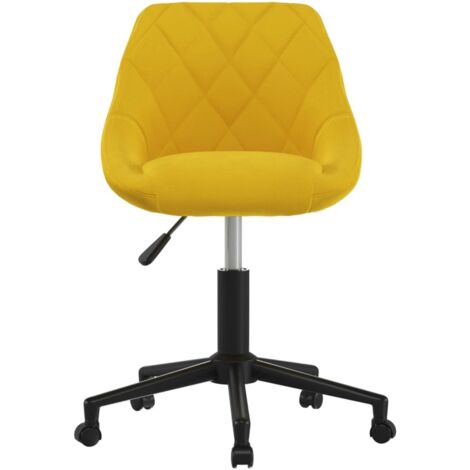 Chaise pivotante de salle à manger  Chaise de cuisine Jaune moutarde Velours