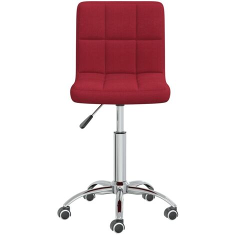 Chaise pivotante de salle à manger  Chaise de cuisine Rouge bordeaux Tissu