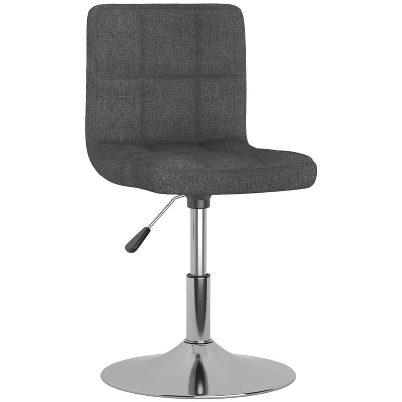 Chaise pivotante à manger Gris foncé Tissu Vidaxl