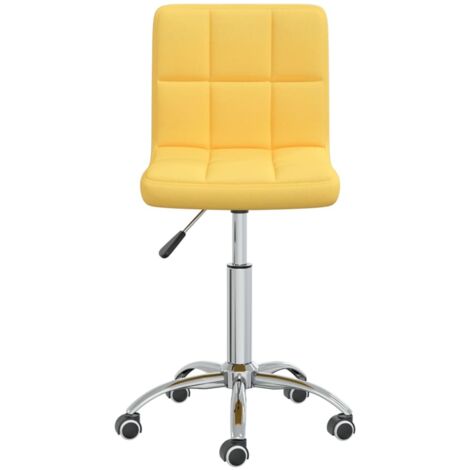 Chaise pivotante de salle à manger，Chaise à manger Jaune moutarde Tissu CFW138990