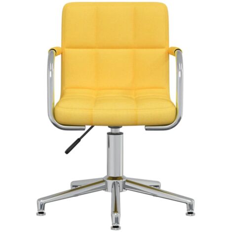 Chaise pivotante de salle à manger，Chaise de cuisine Jaune moutarde Tissu CFW88682
