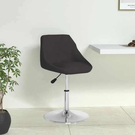 chaise pivotante et réglable dans le cuir d'imitation avec un dossier de différentes couleurs Couleur : Noir