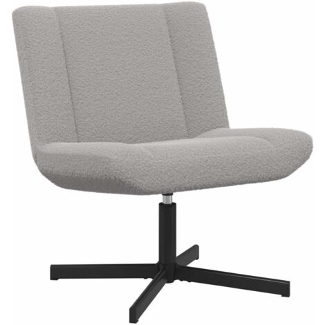 Chaise pivotante Gris clair 63 x 75 x 76 cm Peau de mouton