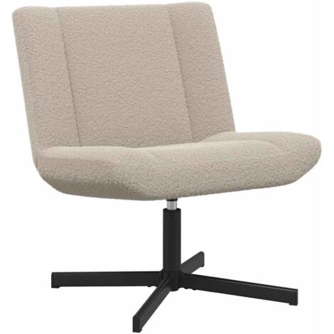 Chaise pivotante Gris clair 63 x 75 x 76 cm Peau de mouton CFW132973