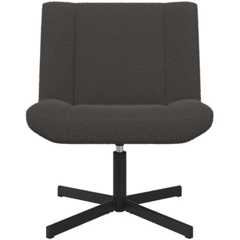 Chaise pivotante Gris foncé 63 x 75 x 76 cm Peau de mouton