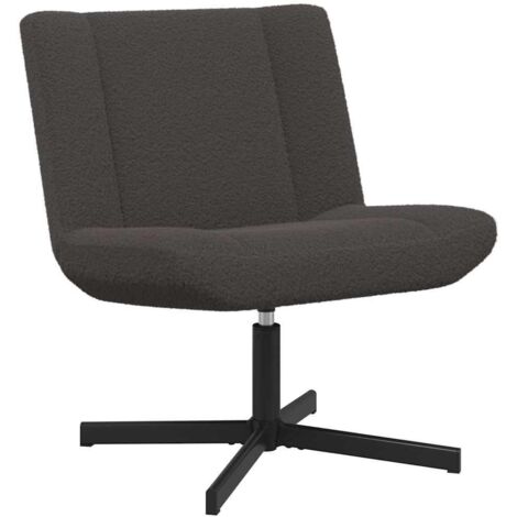 Chaise pivotante Gris foncé 63 x 75 x 76 cm Peau de mouton CFW737935